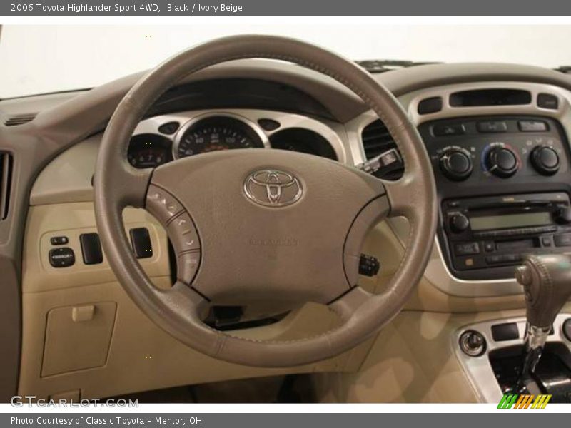 Black / Ivory Beige 2006 Toyota Highlander Sport 4WD