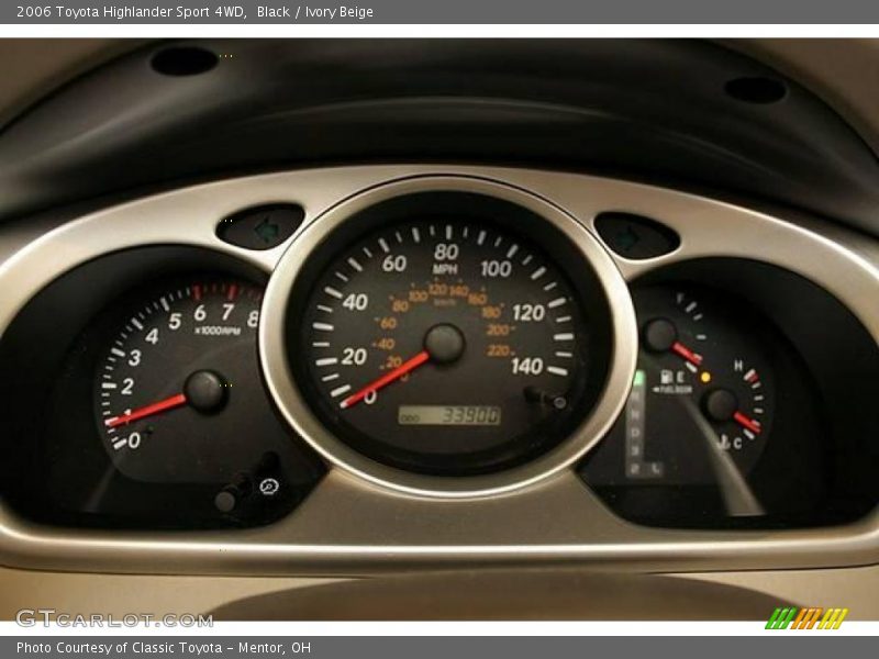 Black / Ivory Beige 2006 Toyota Highlander Sport 4WD