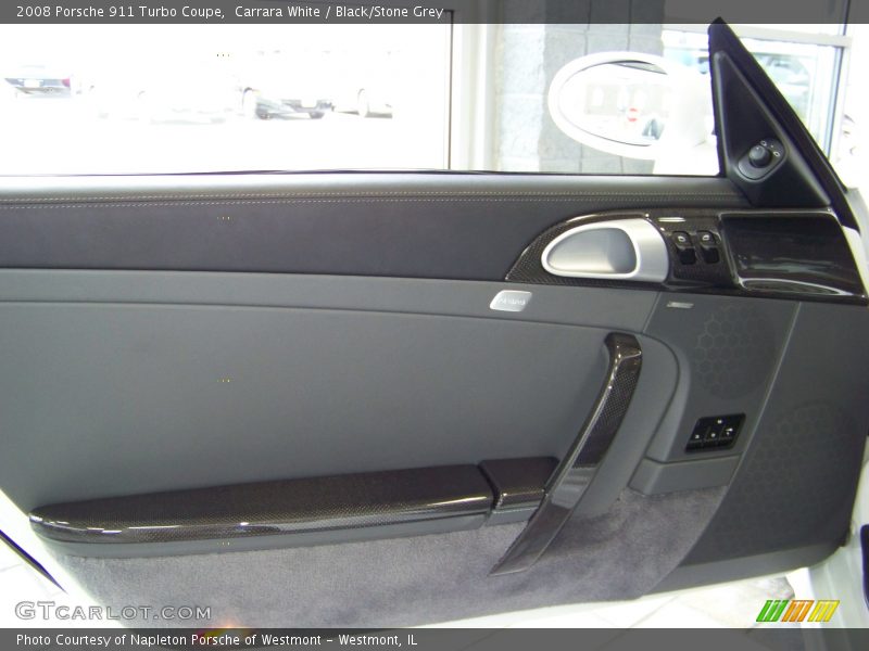 Carrara White / Black/Stone Grey 2008 Porsche 911 Turbo Coupe