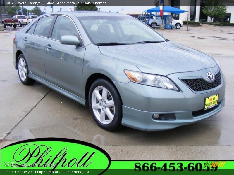 Aloe Green Metallic / Dark Charcoal 2007 Toyota Camry SE