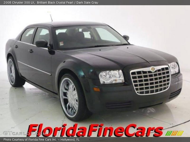 Brilliant Black Crystal Pearl / Dark Slate Gray 2008 Chrysler 300 LX