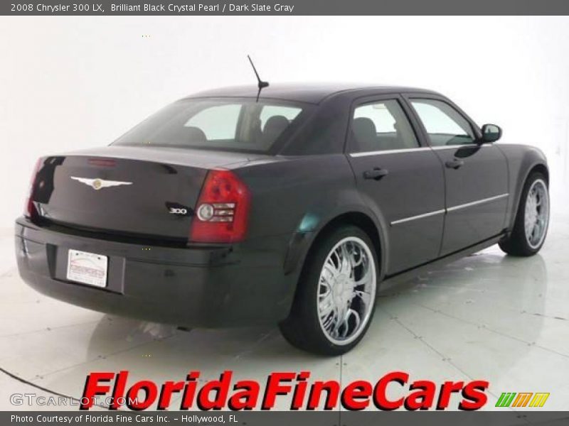 Brilliant Black Crystal Pearl / Dark Slate Gray 2008 Chrysler 300 LX