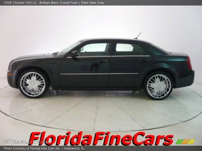 Brilliant Black Crystal Pearl / Dark Slate Gray 2008 Chrysler 300 LX