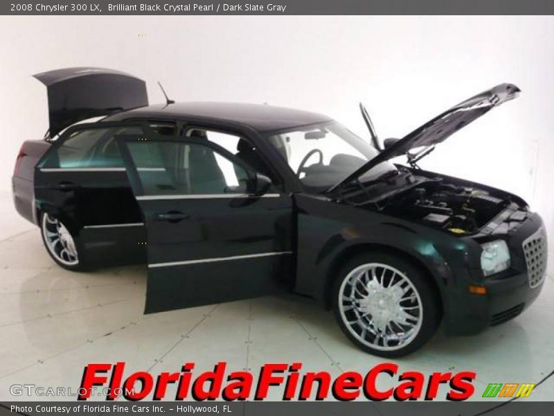 Brilliant Black Crystal Pearl / Dark Slate Gray 2008 Chrysler 300 LX