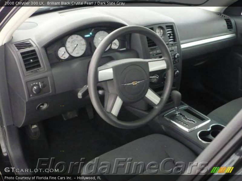 Brilliant Black Crystal Pearl / Dark Slate Gray 2008 Chrysler 300 LX