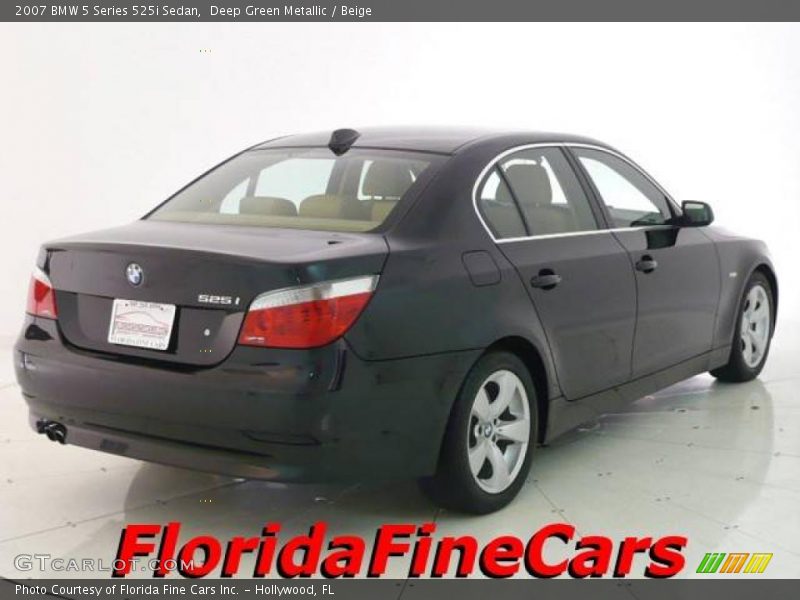 Deep Green Metallic / Beige 2007 BMW 5 Series 525i Sedan