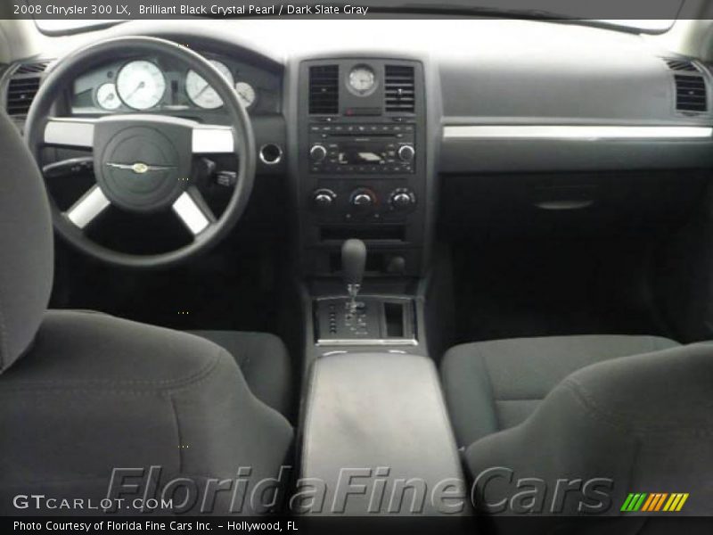 Brilliant Black Crystal Pearl / Dark Slate Gray 2008 Chrysler 300 LX