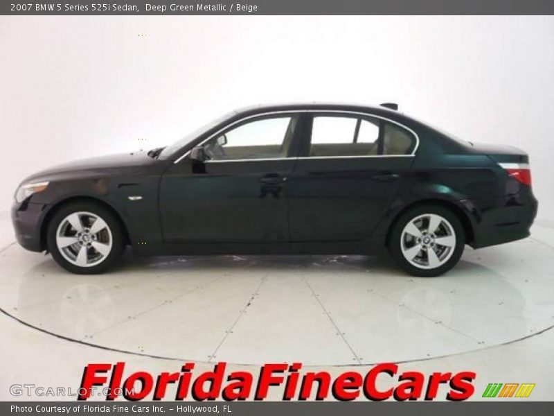 Deep Green Metallic / Beige 2007 BMW 5 Series 525i Sedan