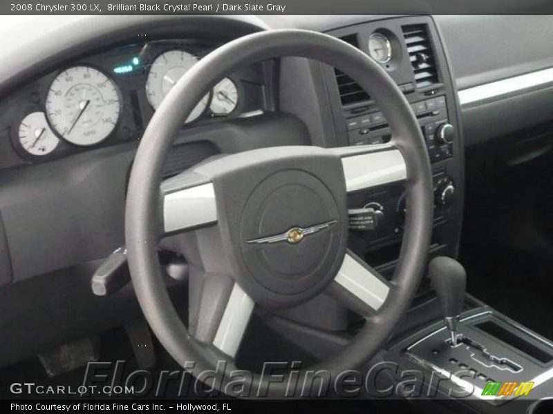 Brilliant Black Crystal Pearl / Dark Slate Gray 2008 Chrysler 300 LX