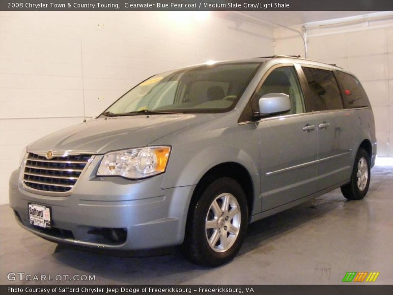 Clearwater Blue Pearlcoat / Medium Slate Gray/Light Shale 2008 Chrysler Town & Country Touring