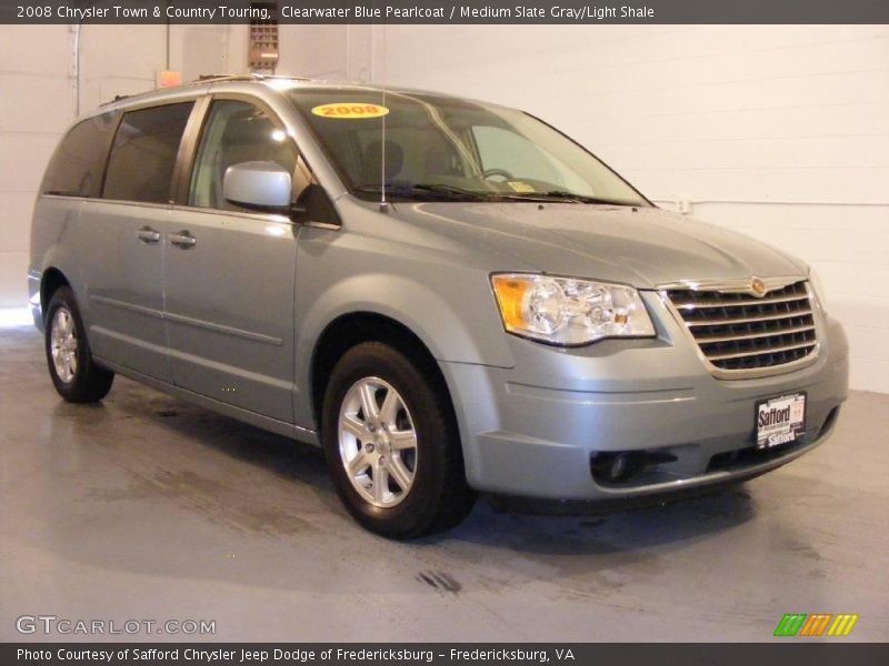 Clearwater Blue Pearlcoat / Medium Slate Gray/Light Shale 2008 Chrysler Town & Country Touring