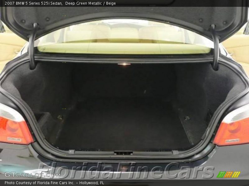 Deep Green Metallic / Beige 2007 BMW 5 Series 525i Sedan