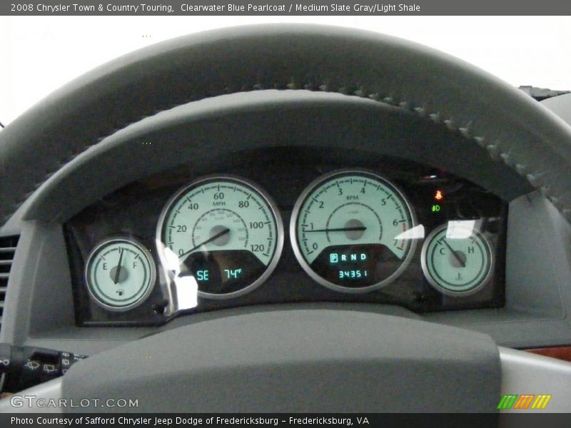Clearwater Blue Pearlcoat / Medium Slate Gray/Light Shale 2008 Chrysler Town & Country Touring