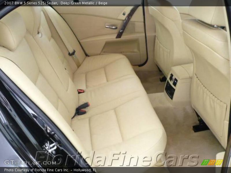 Deep Green Metallic / Beige 2007 BMW 5 Series 525i Sedan