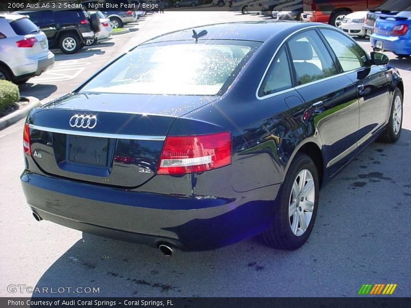 Night Blue Pearl / Beige 2006 Audi A6 3.2 Sedan