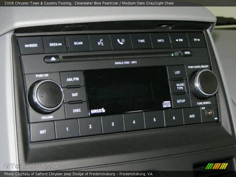 Clearwater Blue Pearlcoat / Medium Slate Gray/Light Shale 2008 Chrysler Town & Country Touring