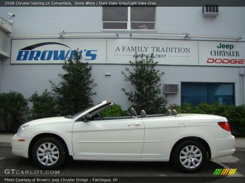 Stone White / Dark Slate Gray/Light Slate Gray 2008 Chrysler Sebring LX Convertible