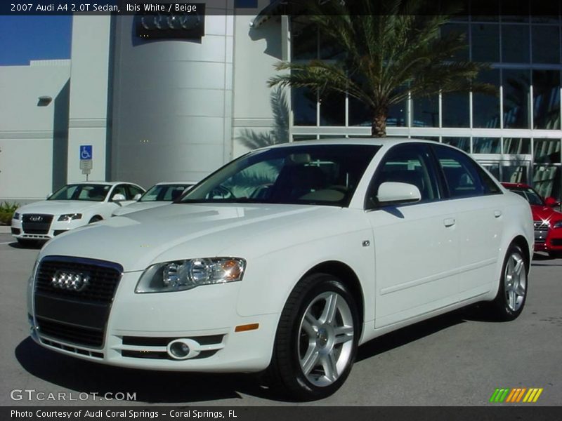 Ibis White / Beige 2007 Audi A4 2.0T Sedan