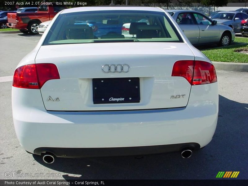 Ibis White / Beige 2007 Audi A4 2.0T Sedan