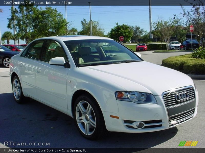 Ibis White / Beige 2007 Audi A4 2.0T Sedan