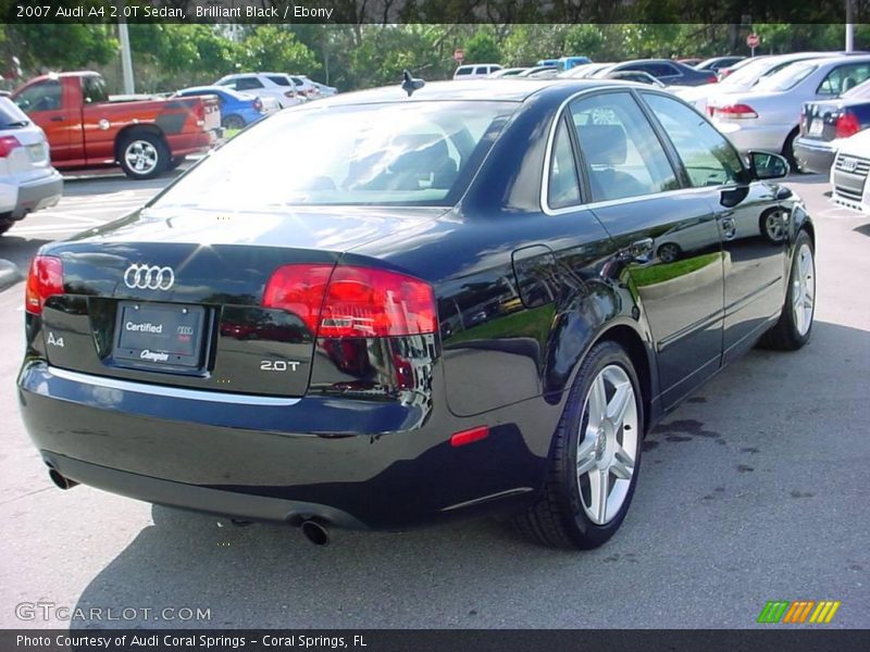 Brilliant Black / Ebony 2007 Audi A4 2.0T Sedan