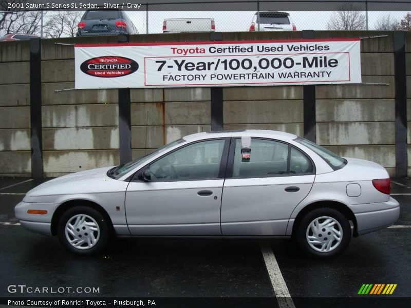 Silver / Gray 2001 Saturn S Series SL Sedan