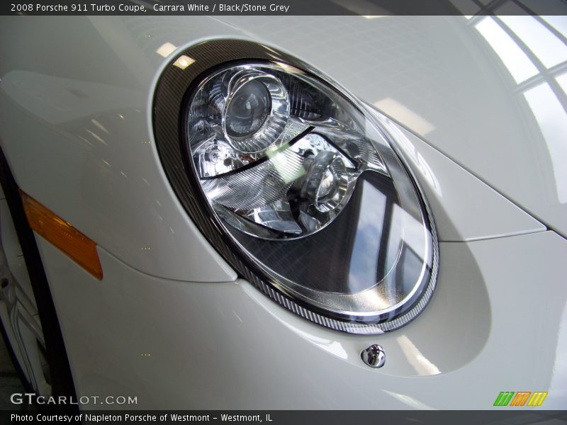 Carrara White / Black/Stone Grey 2008 Porsche 911 Turbo Coupe