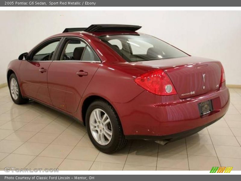 Sport Red Metallic / Ebony 2005 Pontiac G6 Sedan