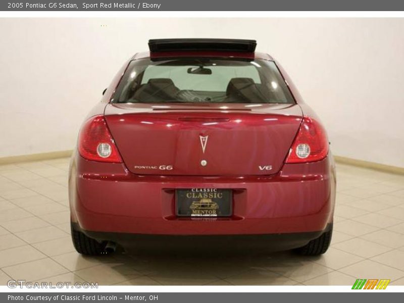 Sport Red Metallic / Ebony 2005 Pontiac G6 Sedan
