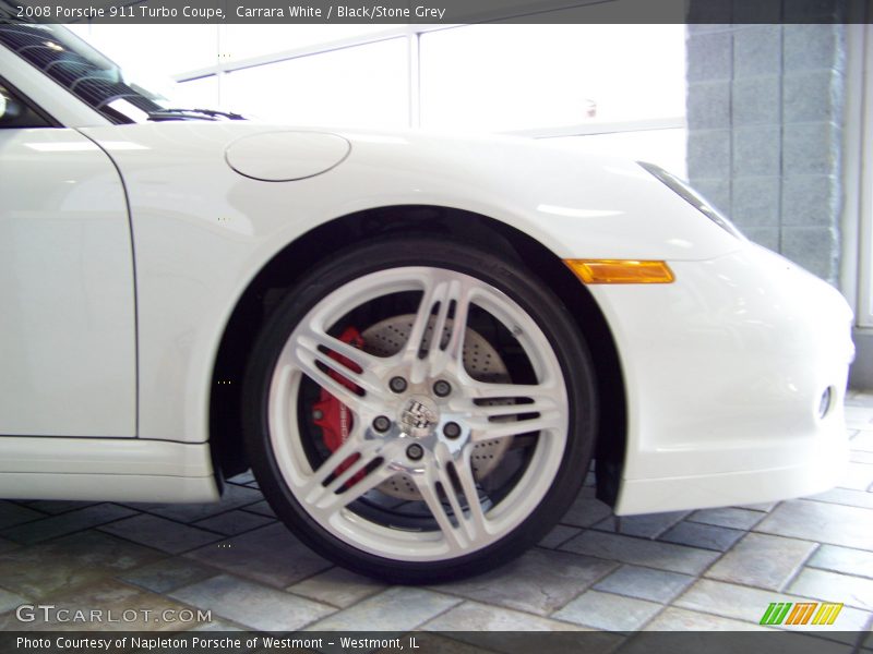 Carrara White / Black/Stone Grey 2008 Porsche 911 Turbo Coupe