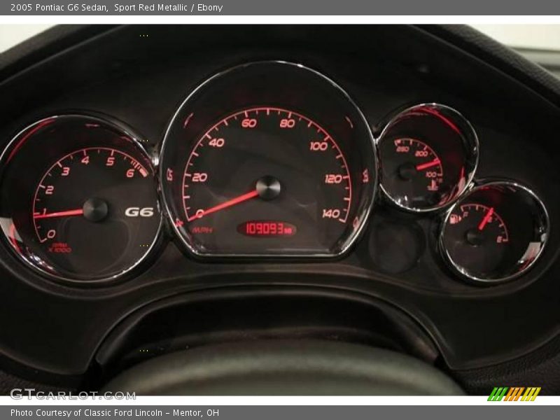 Sport Red Metallic / Ebony 2005 Pontiac G6 Sedan