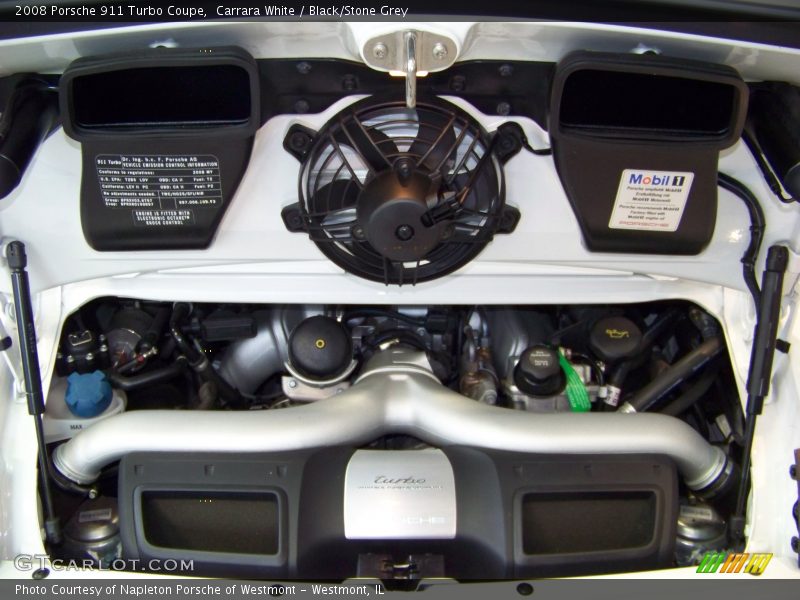 Carrara White / Black/Stone Grey 2008 Porsche 911 Turbo Coupe