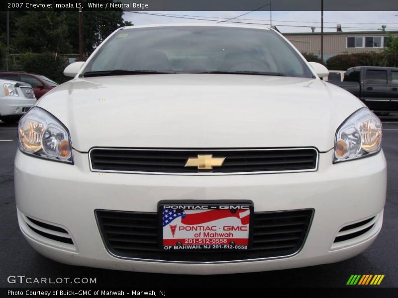 White / Neutral Beige 2007 Chevrolet Impala LS