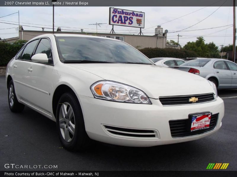 White / Neutral Beige 2007 Chevrolet Impala LS