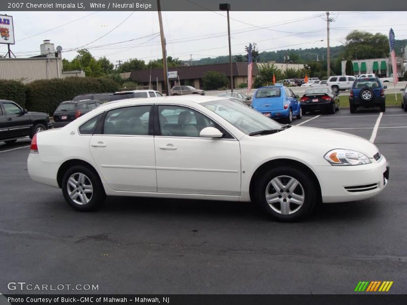 White / Neutral Beige 2007 Chevrolet Impala LS