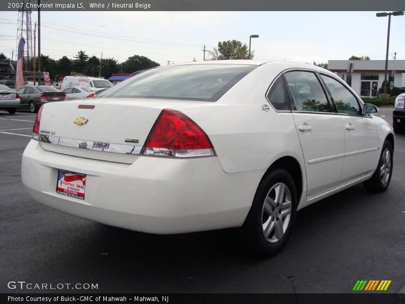 White / Neutral Beige 2007 Chevrolet Impala LS