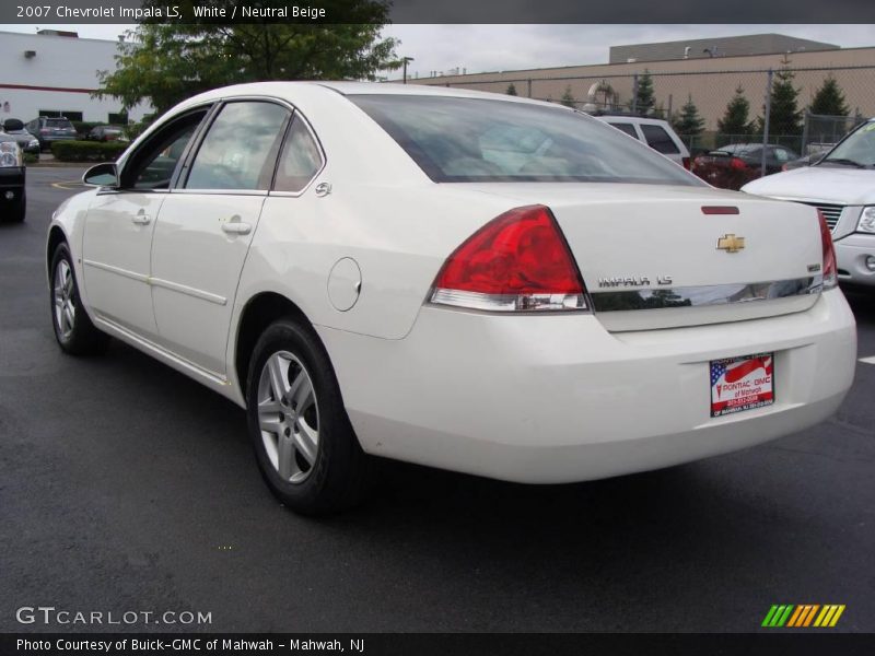 White / Neutral Beige 2007 Chevrolet Impala LS