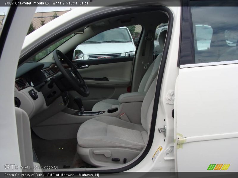 White / Neutral Beige 2007 Chevrolet Impala LS