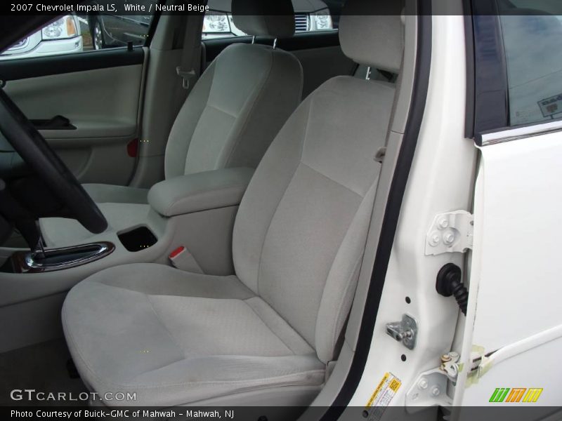 White / Neutral Beige 2007 Chevrolet Impala LS