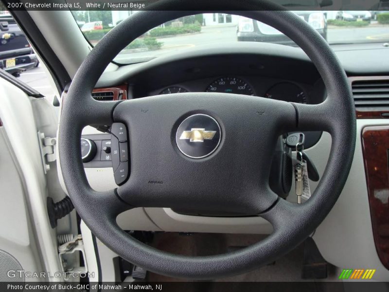 White / Neutral Beige 2007 Chevrolet Impala LS