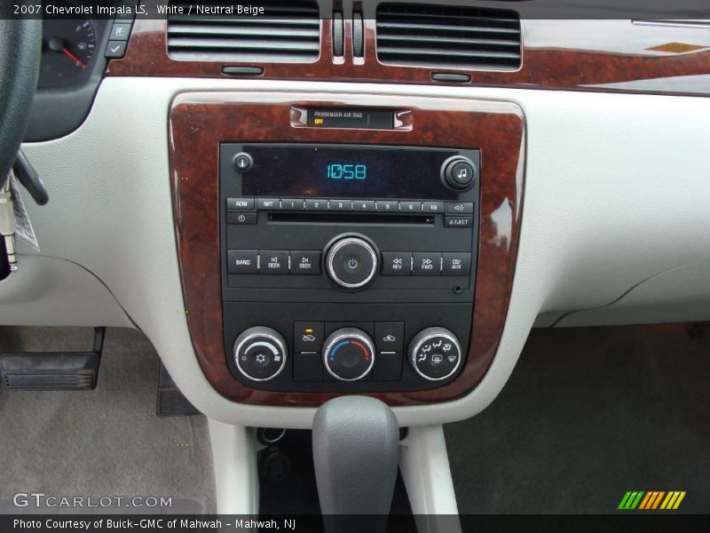 White / Neutral Beige 2007 Chevrolet Impala LS