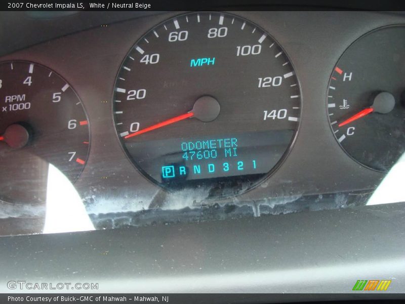 White / Neutral Beige 2007 Chevrolet Impala LS