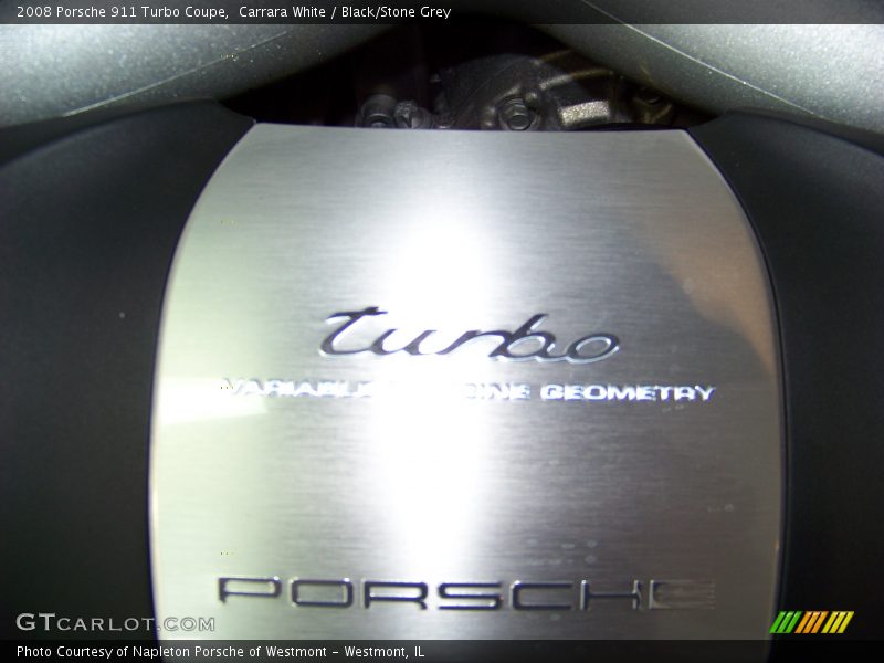 Carrara White / Black/Stone Grey 2008 Porsche 911 Turbo Coupe