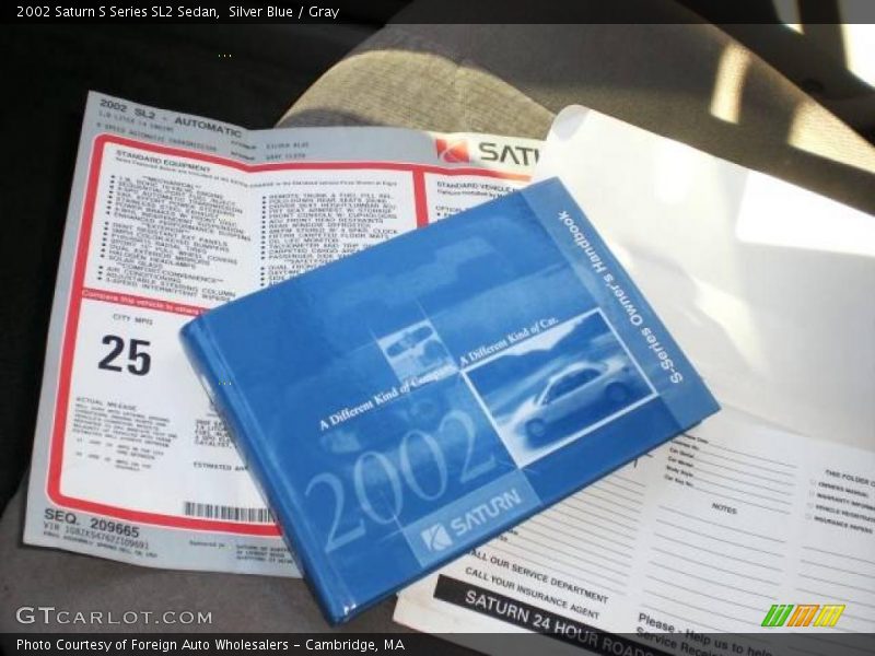 Silver Blue / Gray 2002 Saturn S Series SL2 Sedan