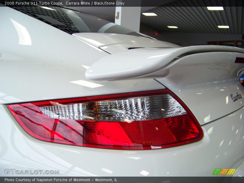 Carrara White / Black/Stone Grey 2008 Porsche 911 Turbo Coupe