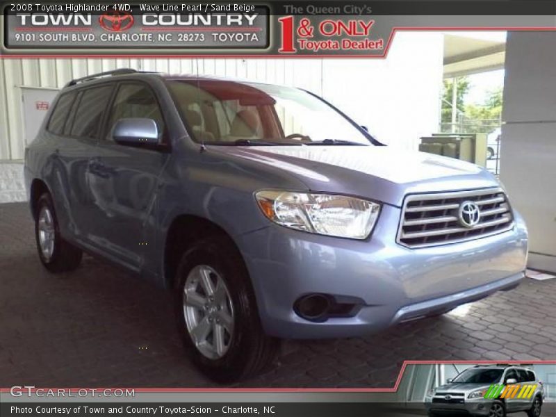 Wave Line Pearl / Sand Beige 2008 Toyota Highlander 4WD