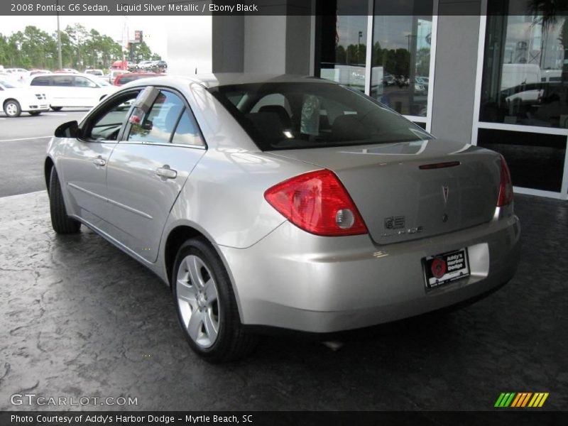 Liquid Silver Metallic / Ebony Black 2008 Pontiac G6 Sedan