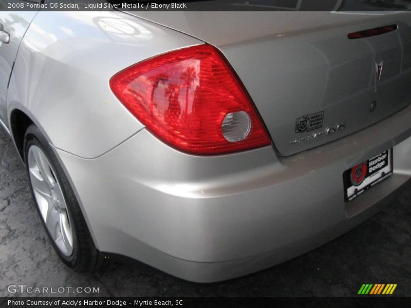 Liquid Silver Metallic / Ebony Black 2008 Pontiac G6 Sedan