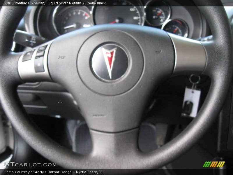 Liquid Silver Metallic / Ebony Black 2008 Pontiac G6 Sedan