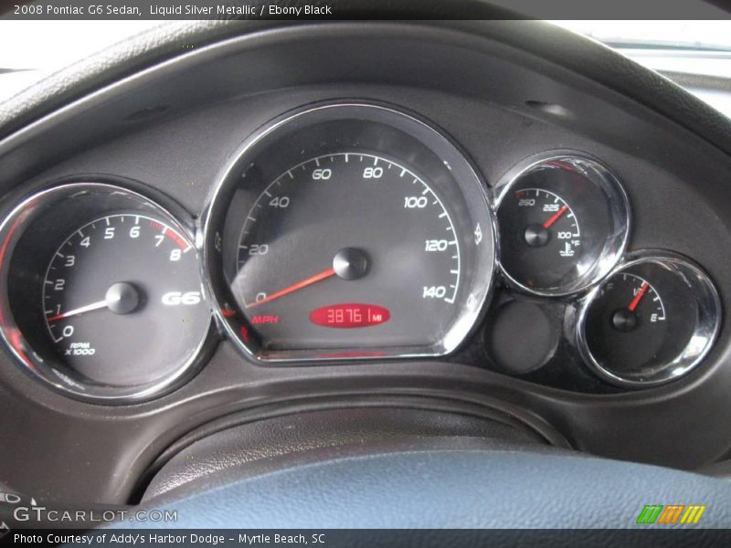 Liquid Silver Metallic / Ebony Black 2008 Pontiac G6 Sedan